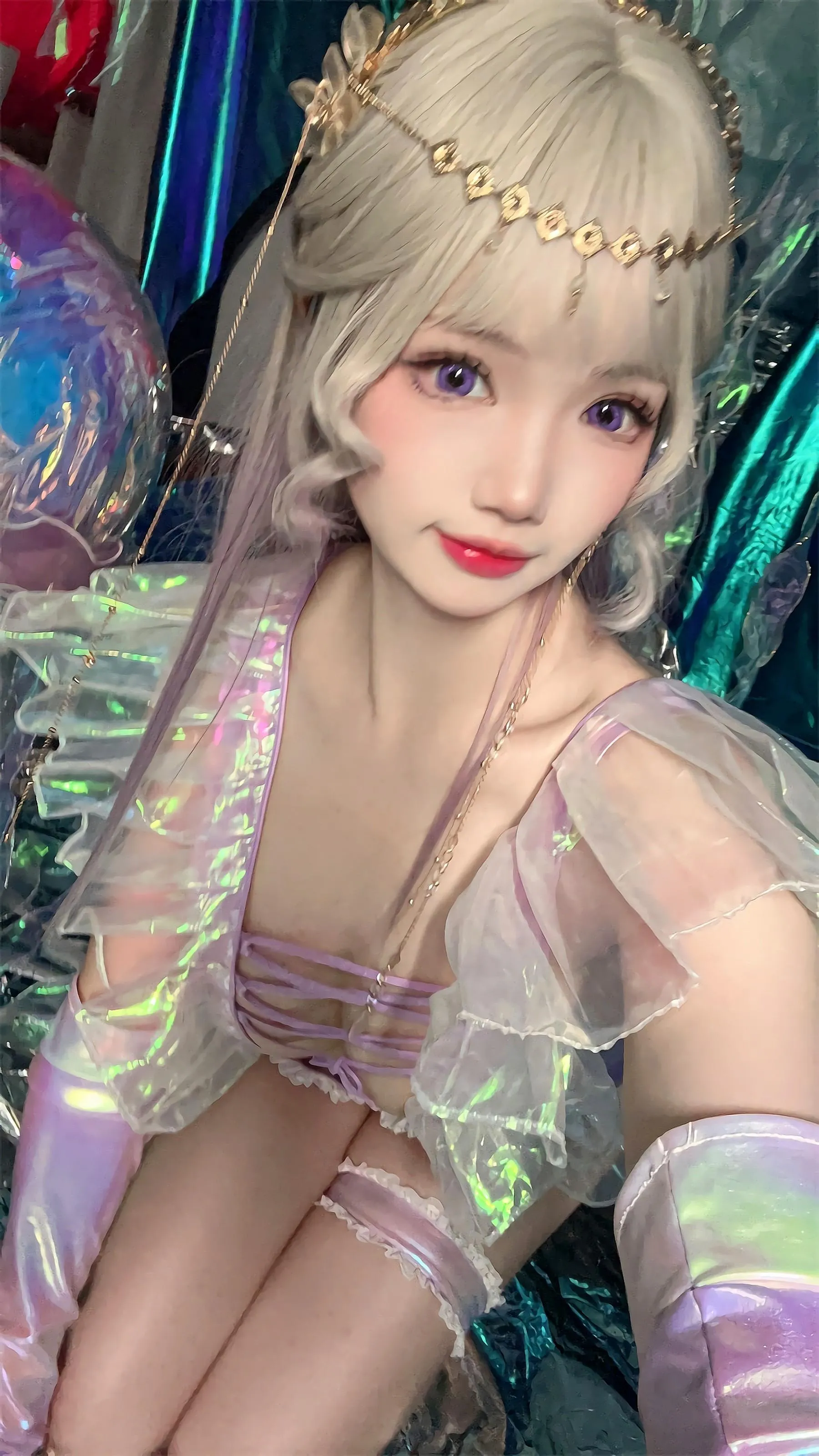 雪晴Astra – NO.40 水母镭射泳衣 [72P]插图9